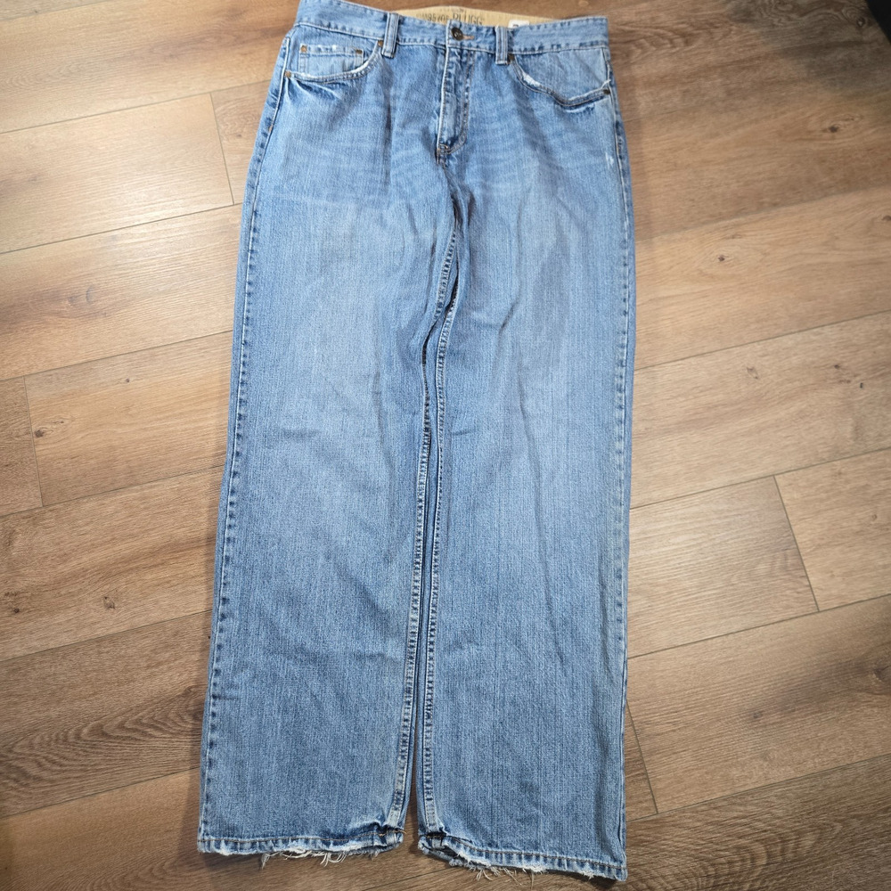 Vintage Y2K Plugg Jeans Mens 34x34 Blue Baggy Wide Leg Hip Hop Skater